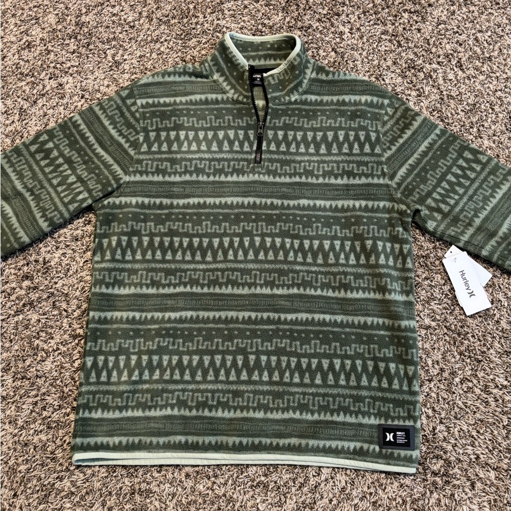 Brand New Hurley Men's Mesa Windchill 1/4 Zip Fleece Jacket Size Medium MSRP $65